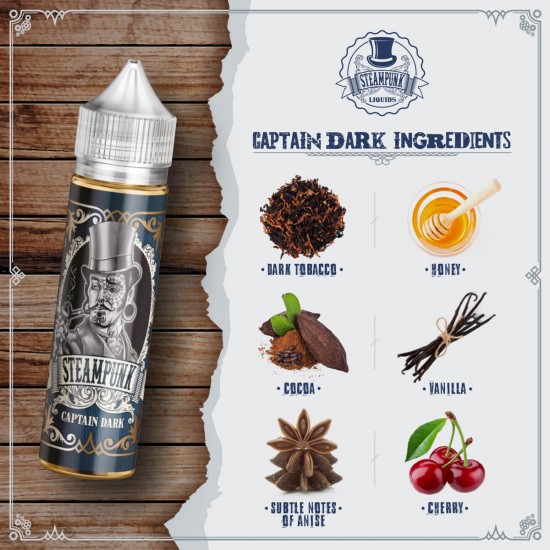 Steampunk Flavor Shot 60ml - Captain Dark